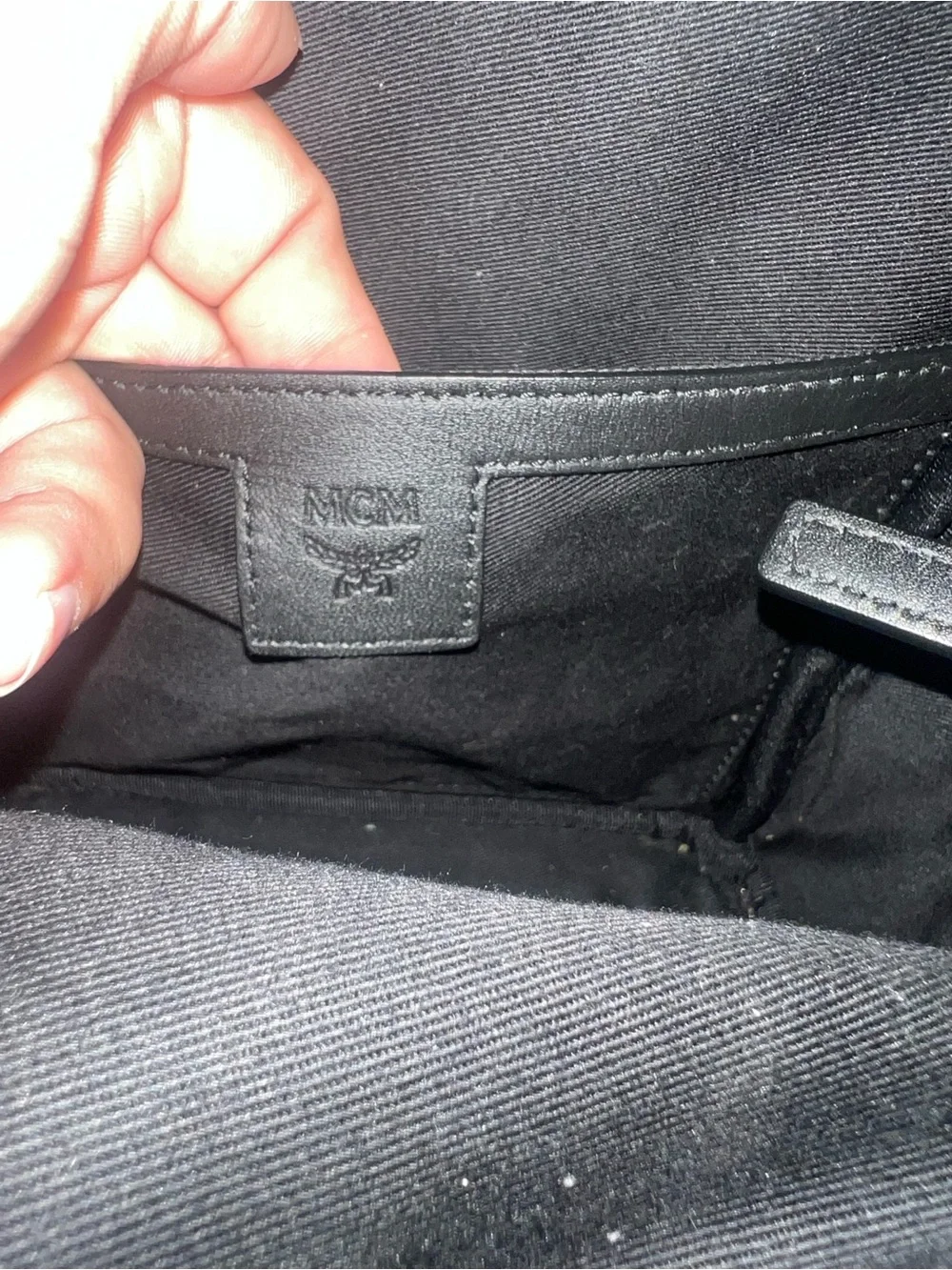 MCM coated canvas small stark side studs backpack (has authenticity paper)